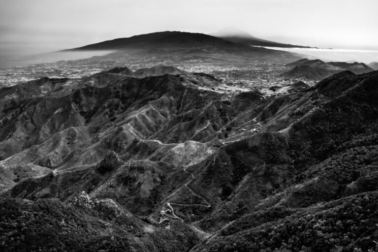 El Teide in black and white