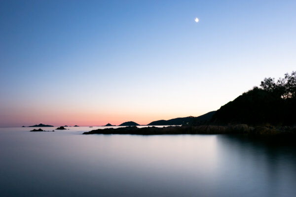 Ocean at dusk in Corsica